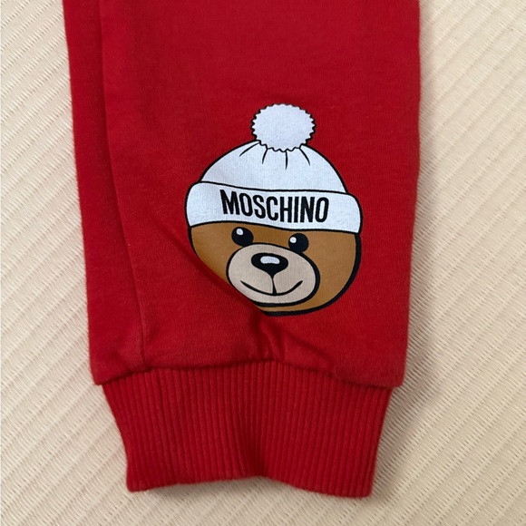 Moschino Kids Red Jogger Pants - Picture 2 of 5